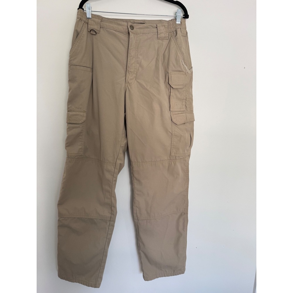 511 Tactical Pants Men's Cargo 30 X 34 Tan Ripstop Knees Cell Pocket Utility